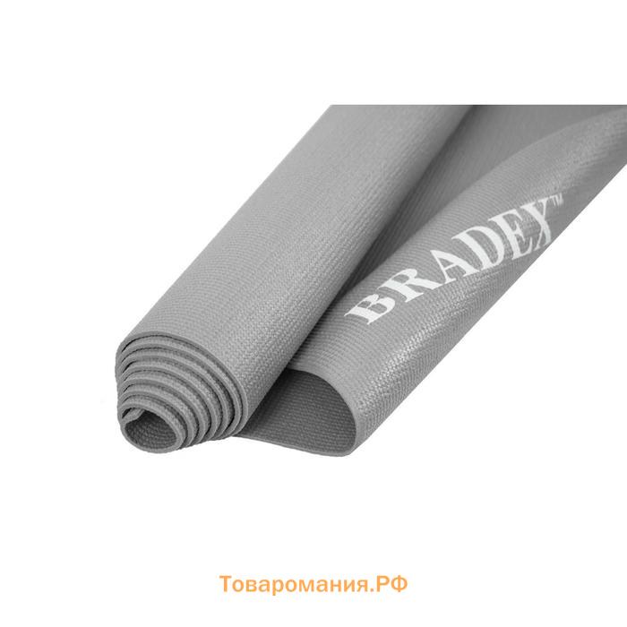 Коврик для йоги и фитнеса Bradex SF 0398, 173х61х0,3 см, серый