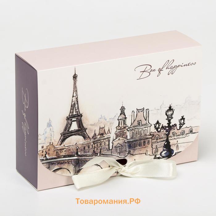 Подарочная коробка сборная без окна «Париж», 16.5×11, 5×5 см, набор 5 шт.