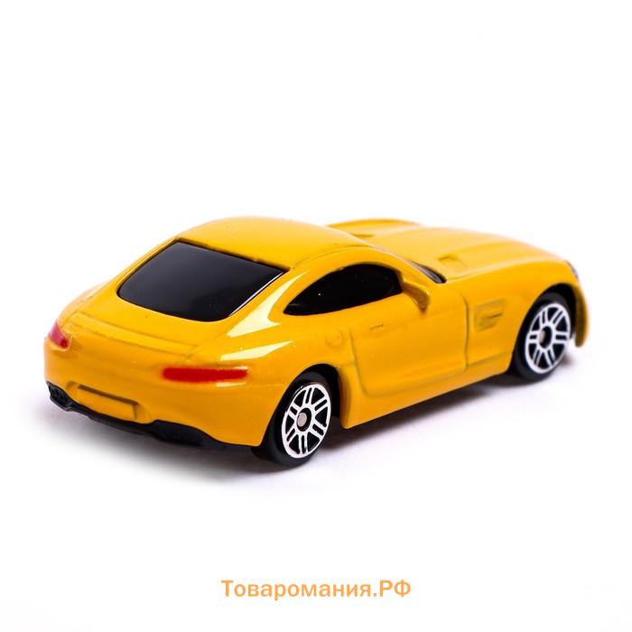 Машина металлическая MERCEDES-AMG GT S, 1:64, цвет жёлтый