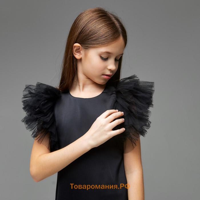 Новый год. Платье нарядное детское MINAKU: PartyDress цвет черный, рост 128