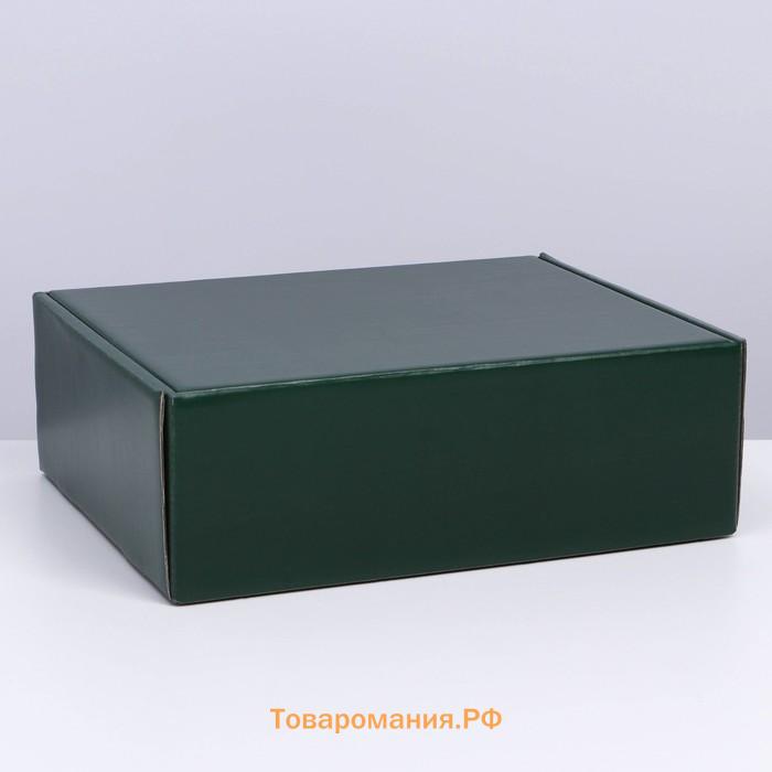 Коробка подарочная складная, упаковка, «Изумрудная», 27 х 21 х 9 см
