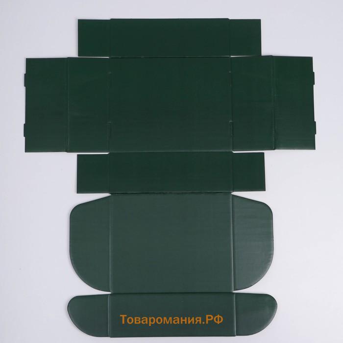 Коробка подарочная складная, упаковка, «Изумрудная», 27 х 21 х 9 см