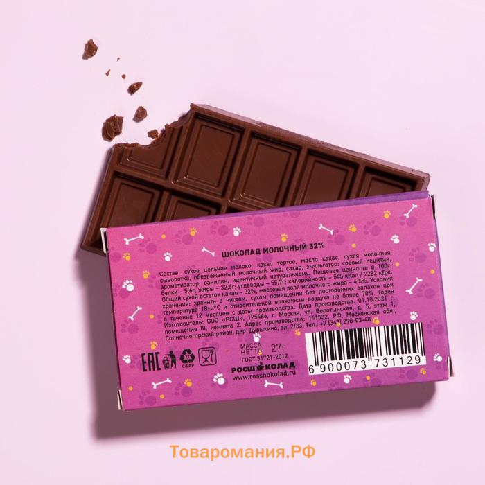 Шоколад молочный "Нежрин - форте", 27 г