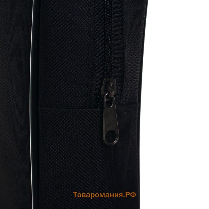 Папка с ручками текстильная А4, 350 х 270 х 70 мм, Calligrata "Офис", внутренний карман, чёрная