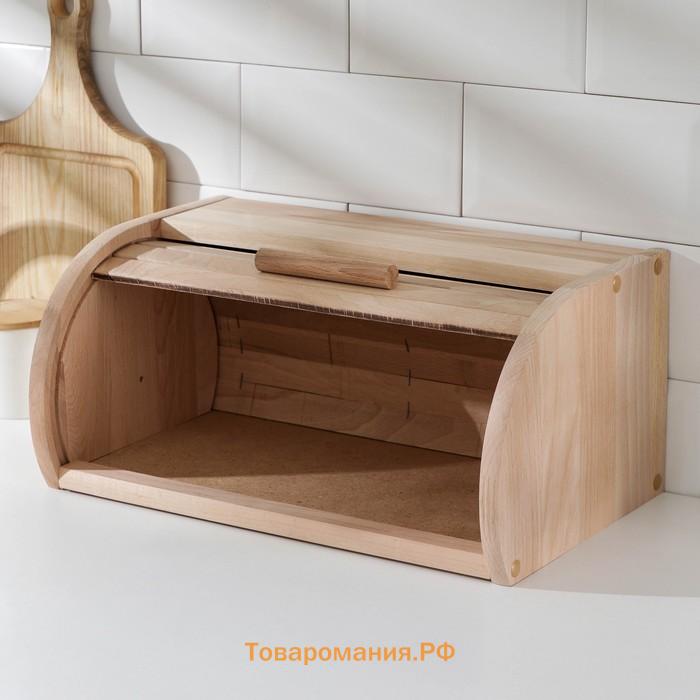 Хлебница , дерево бук, 39,5×18×24 см, бежевая