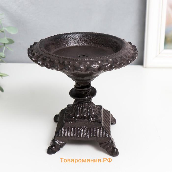 Металлический подсвечник на 1 свечу «Графство», чугун, 13×13×13 см