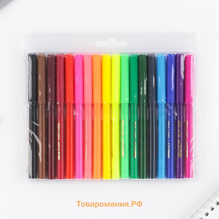 Фломастеры 18 цветов вентилируемый колпачок с европодвесом