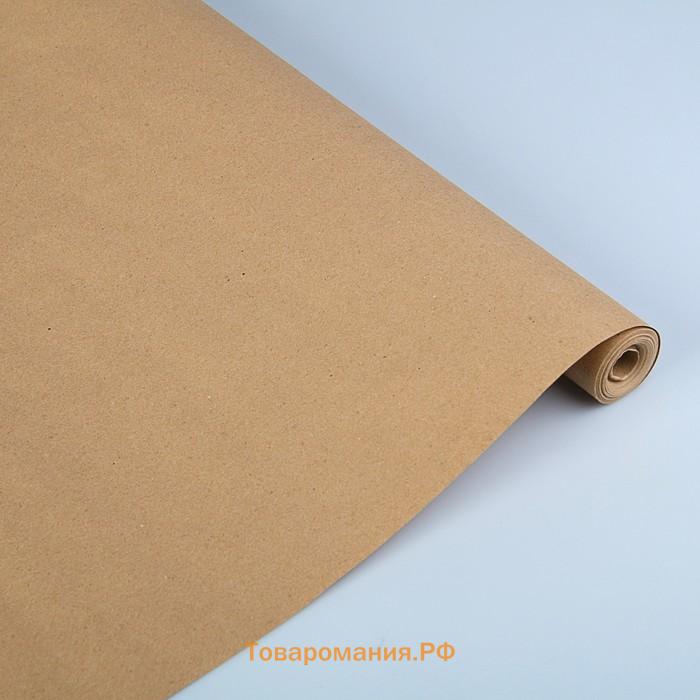 Бумага упаковочная крафтовая, 420 мм × 150 м, 78 г/м²