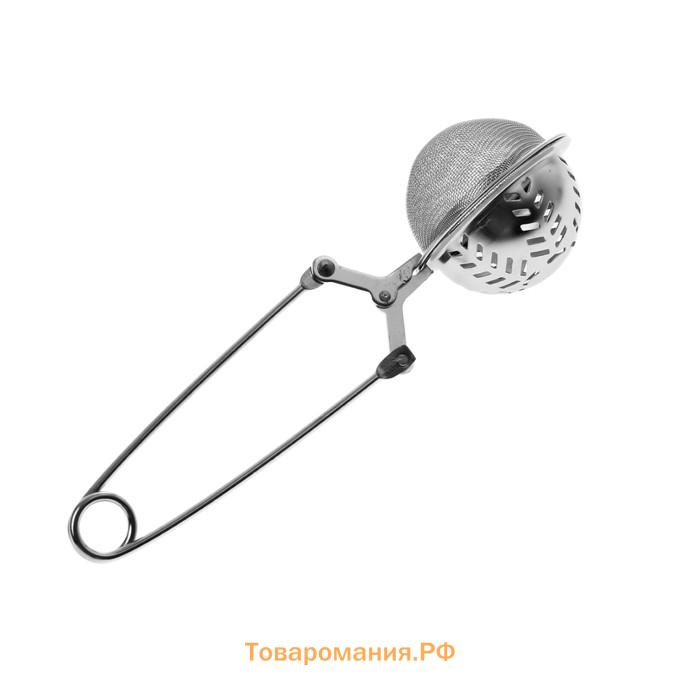 Ситечко для чая  «Бергамот», 16.5 см, нержавеющая сталь, серебристое