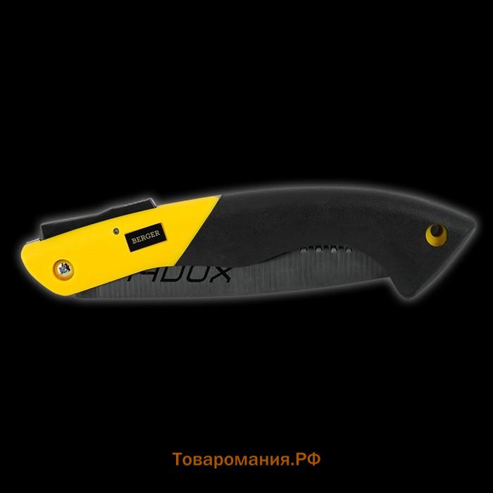 Ножовка складная по дереву BERGER BG1847, 3D заточка, 7 TPI, 180мм