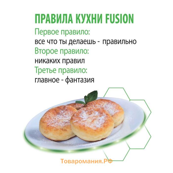 Сковорода Fusion FP2402L, с крышкой, антипригарное покрытие, d=24 см, цвет чёрный