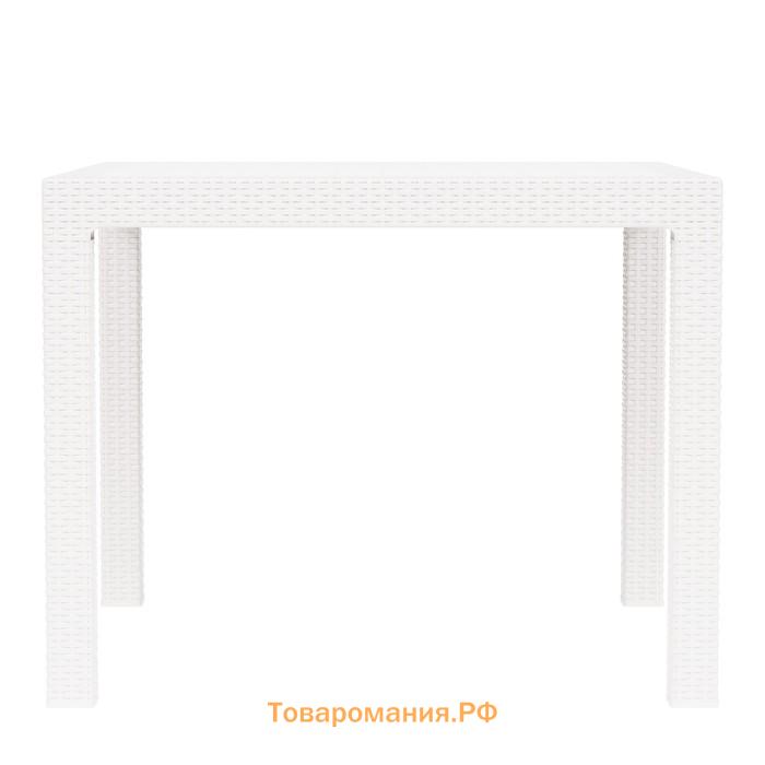 Стол "Ротанг-плюс" 94х94х74 см, белый
