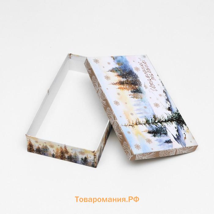 Набор подарочных новогодних коробок 4 в 1 «Зимние чудеса», 30×20×8 - 24×14×5 см