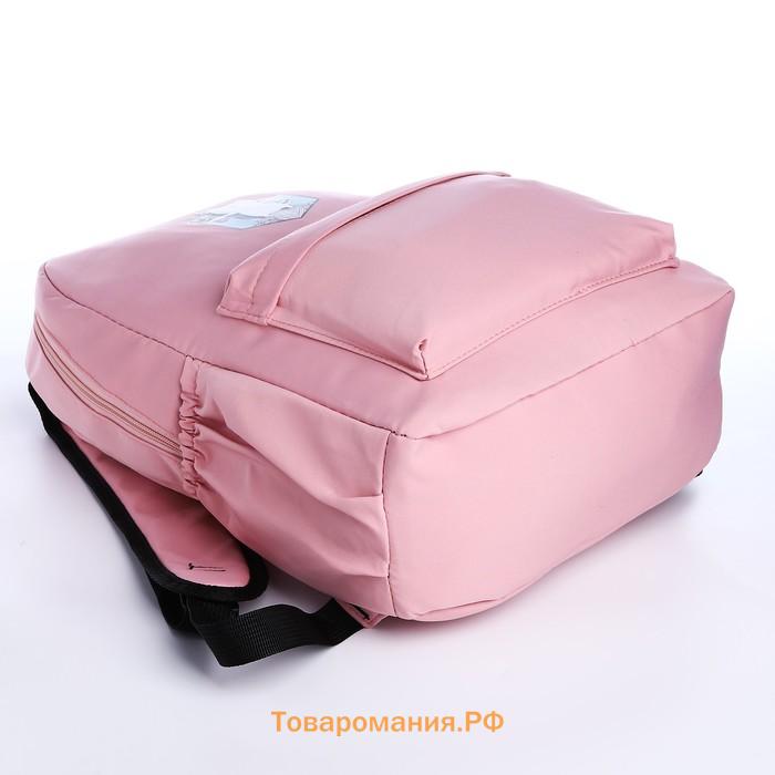 Рюкзак школьный Catanic на молнии, с карманами, розовый