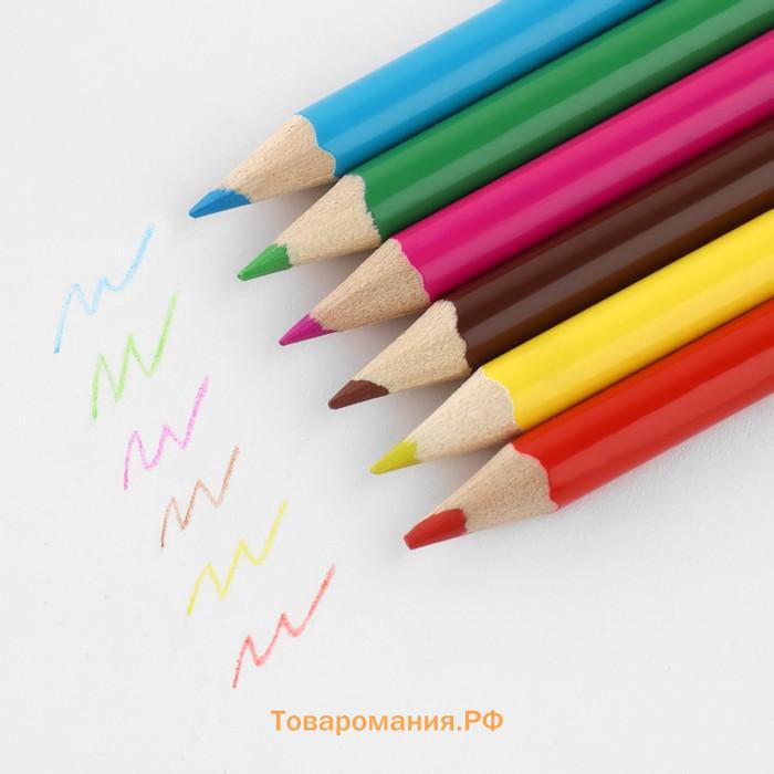 Подарочный набор, в открытке: отрывной блок с заданиями и карандаши «8 марта: Яркая звездочка»