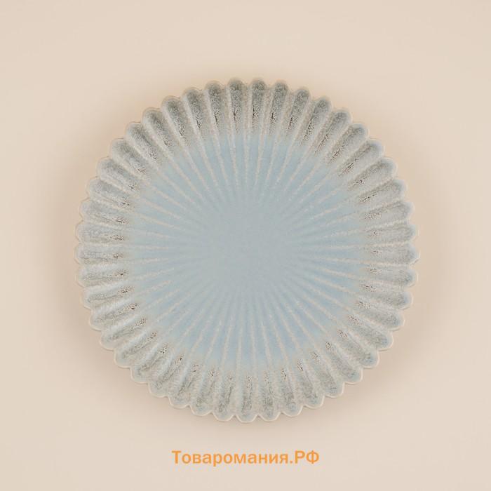 Блюдо SL Home «Эхо Крита», d=20 см, фарфор, голубое