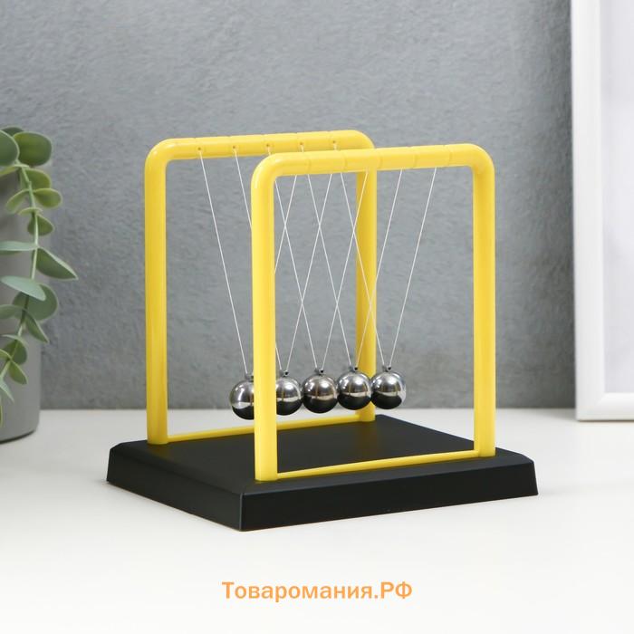 Маятник настольный антистресс «Шары Ньютона. Колыбель техно», пластик, 14×11.5×13.5 см, МИКС