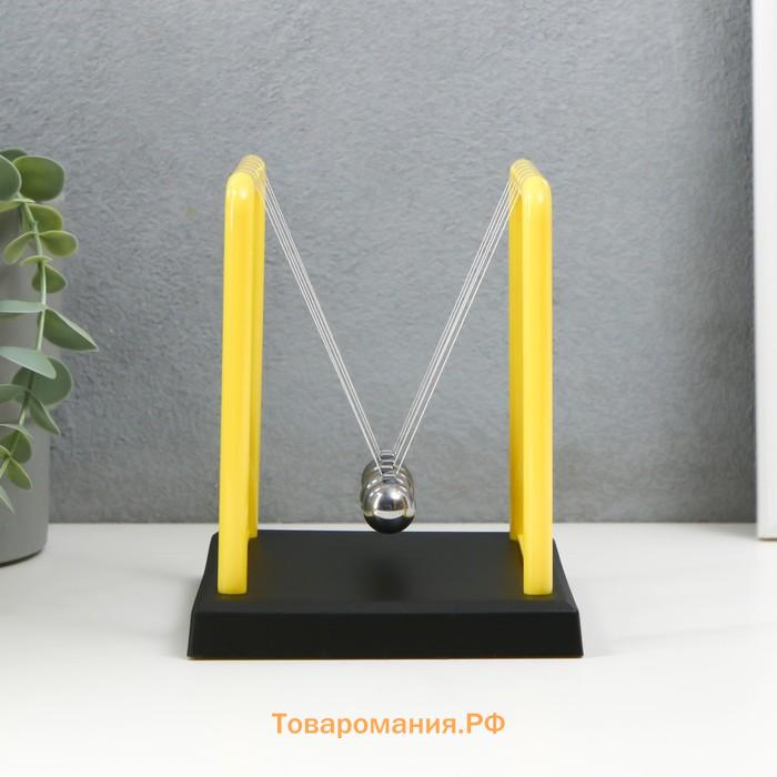 Маятник настольный антистресс «Шары Ньютона. Колыбель техно», пластик, 14×11.5×13.5 см, МИКС