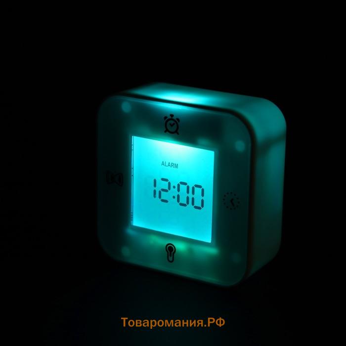 Часы - будильник LB-24, таймер, температура, дата, будильник, подсветка, белый
