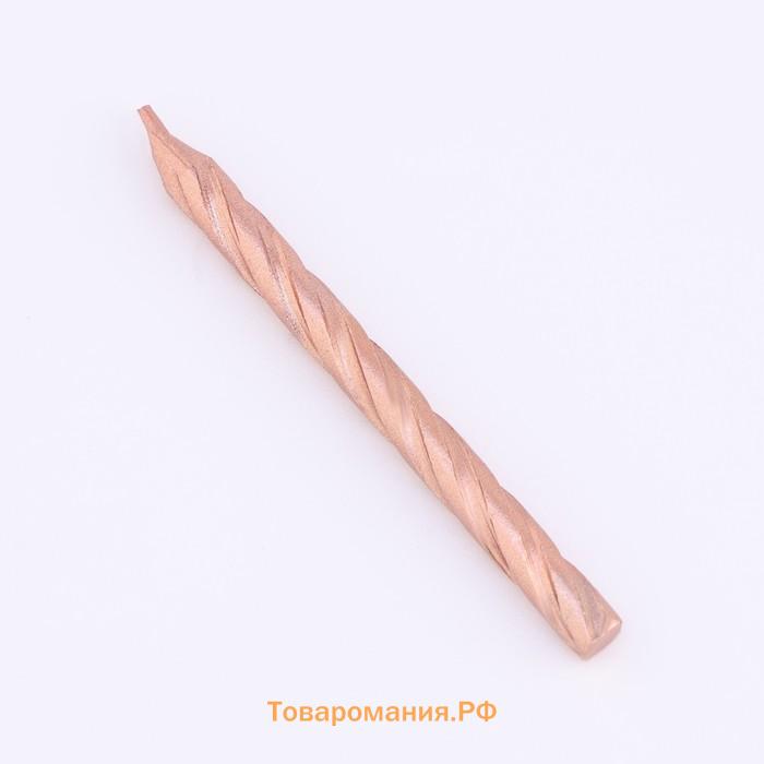 Свеча для торта «Спираль», 10 шт., 6 см, средние, шампань