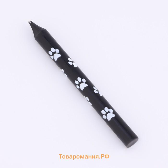 Свеча для торта «Лапки», 12 шт., 8 см, черные и белые