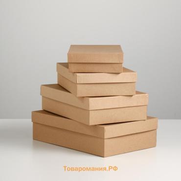 Набор коробок 4 в 1 «Крафт однотонный», 30×20×8 - 24×14×5 см