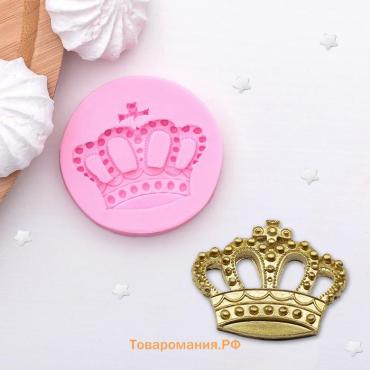 Молд «Корона», силикон, 5.5×5.5 см, розовый