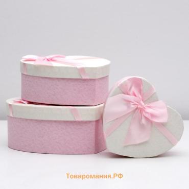 Набор подарочных коробок сердце 3 в 1, 22×20×9 - 16×14×6 см