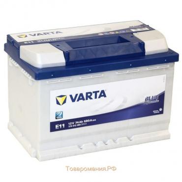 Автомобильный аккумулятор Varta 74 Ач, обратная полярность Blue Dynamic 574 012 068