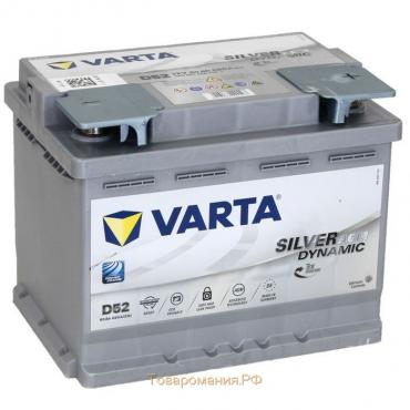 Автомобильный аккумулятор Varta 60 Ач, обратная полярность Silver Dynamic AGM 560 901 068