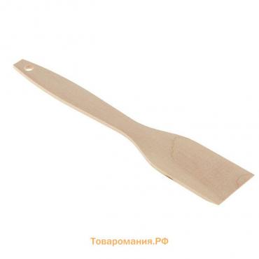 Лопатка деревянная «Берёза ЛЮКС», большая в евро-слоте, 245×45×4 мм