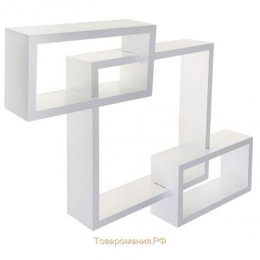 Набор полок 1+2 белые, большая 40*30см, 2 средних 25*15см