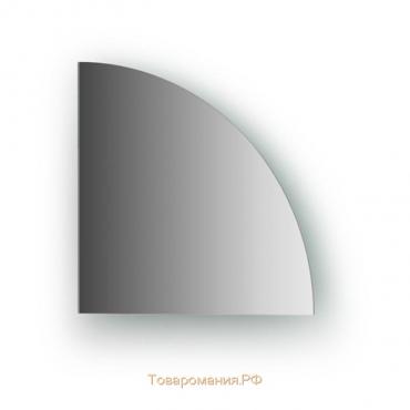Зеркальная плитка со шлифованной кромкой четверть круга 20 х 20 см, серебро Evoform