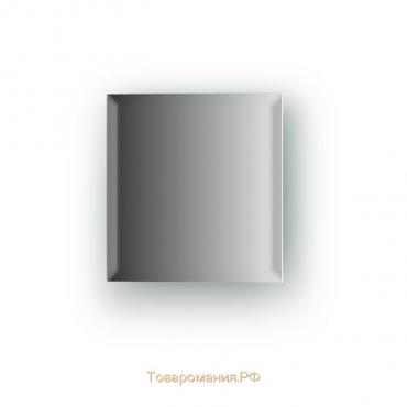 Зеркальная плитка с фацетом 10 мм, квадрат 15 х 15 см, серебро Evoform