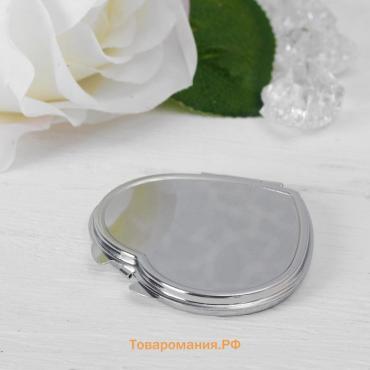 Зеркало складное, 7 × 6 см, цвет серебристый
