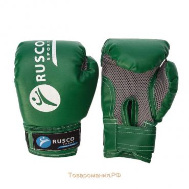 Перчатки боксёрские RuscoSport, детские, 6 унций, цвет зелёный