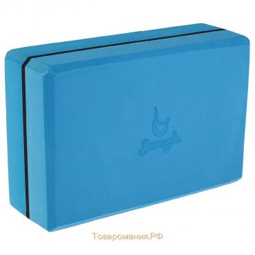 Блок для йоги Sangh, 23х15х8, цвет синий