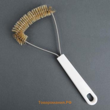 Щётка для чистки посуды и решёток-гриль , 23.5×11 см, с металлической щетиной