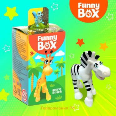 Игрушка - сюрприз Funny Box «Зоопарк»: фигурка, наклейки