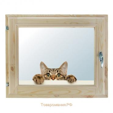Окно, 40×60см, "Кошак", однокамерный стеклопакет
