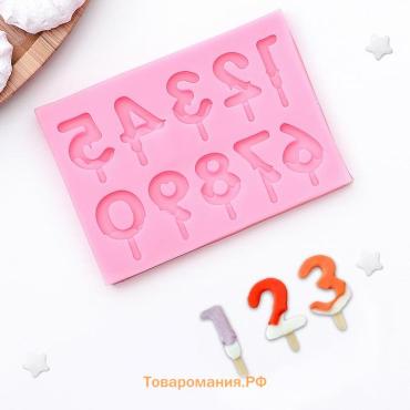 Молд «Цифры для торта», силикон, 9.5×6.5×0.4 см, МИКС