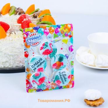 Свечи в торт «Фламинго», 4×4.4 см, набор 4 шт.