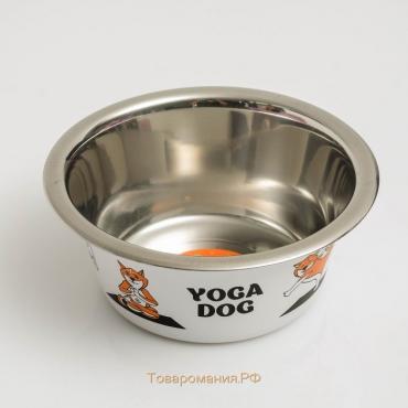 Миска стандартная "Пижон. Yoga Dog", 450 мл