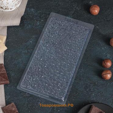 Форма для шоколада «Шоколад пористый», пластик, 21.5×11.5×1 см, прозрачная