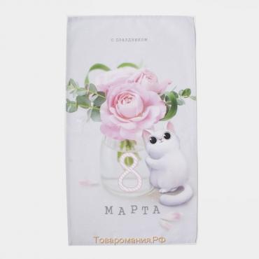 Полотенце «Котики» 40×73 см, 100% хлопок, саржа 190 г/м²