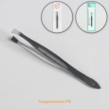 Пинцет прямой, широкий, 8.5 см