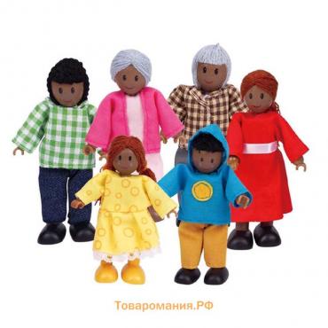 Набор мини-кукол «Счастливая афроамериканская семья»