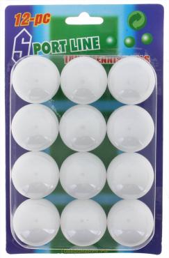 Набор мячей для настольного тенниса ONLYTOP, d=40 мм, 12 шт., цвет белый