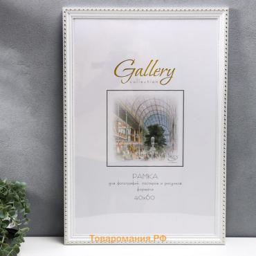 Фоторамка пластик Gallery 40х60 см, 642968-17, белый (пластиковый экран)