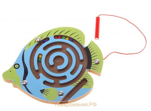 Лабиринт магнитный малый «Рыбка» цвета МИКС
